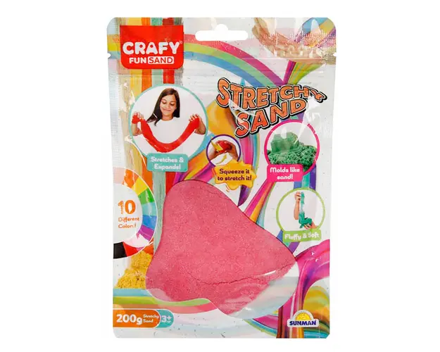 Nisip Kinetic, Crafy, 200 g, Roz