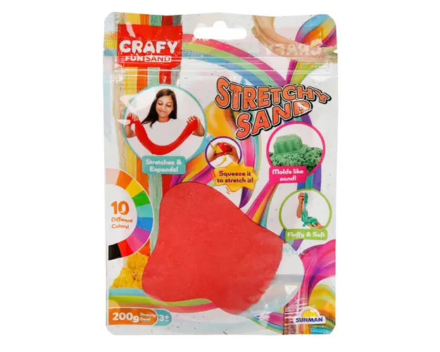 Nisip Kinetic, Crafy, 200 g, Rosu