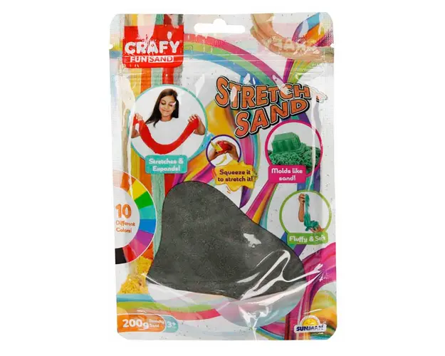 Nisip Kinetic, Crafy, 200 g, Negru