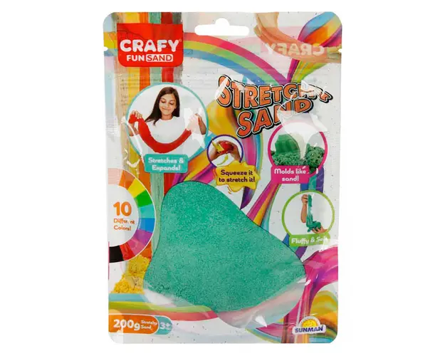 Nisip Kinetic, Crafy, 200 g, Verde