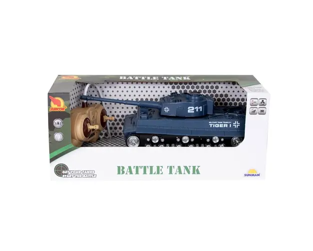 Tanc cu lumini si sunete, Suncon Battle Tank, 1:32