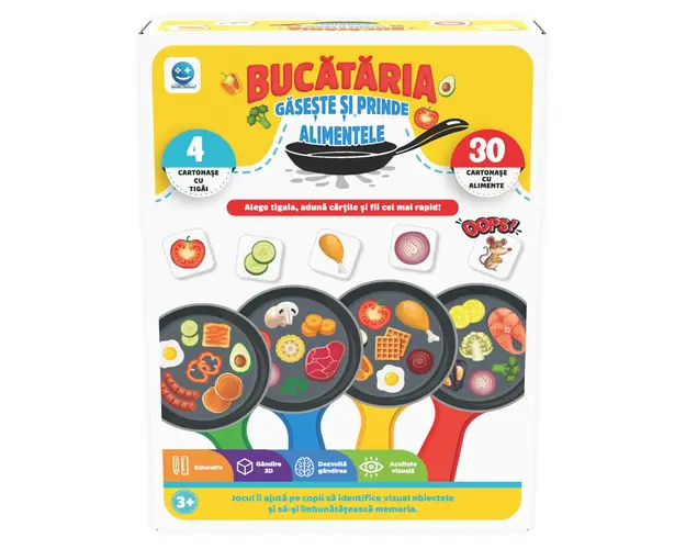 Joc educativ, Smile Games, Bucataria - gaseste si prinde alimentele