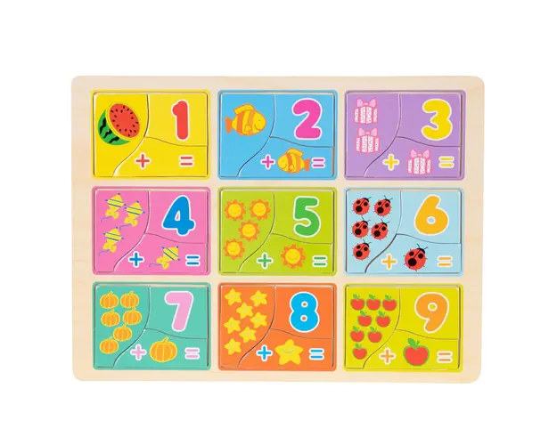 Puzzle din lemn, Woody, Matematica, 27 piese