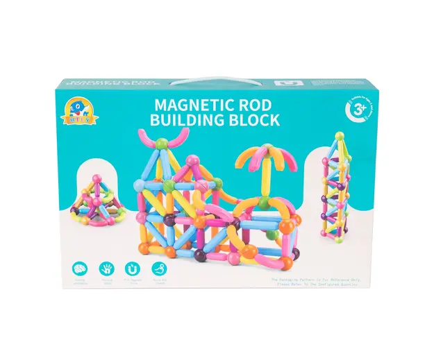 Joc de constructie, Magnetic, 62 piese