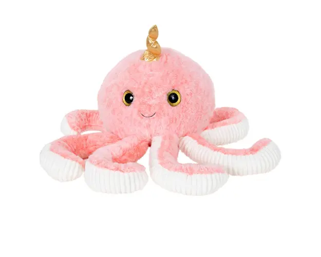Jucarie de plus, Puffy Friends, Caracatita, Roz, 45 cm
