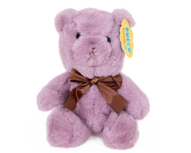 Ursulet de plus cu funda, Puffy Friends, Mov, 20 cm