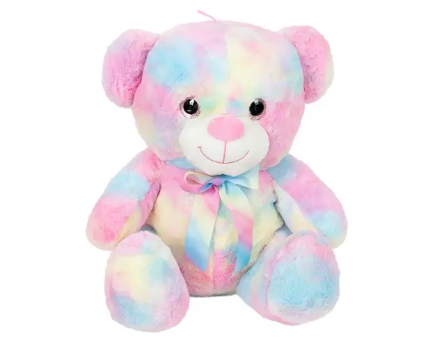 Ursulet de plus, Puffy Friends, Curcubeu, 45 cm