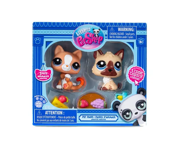 Set 2 figurine animalut si accesorii, Littlest Pet Shop, Seria 1
