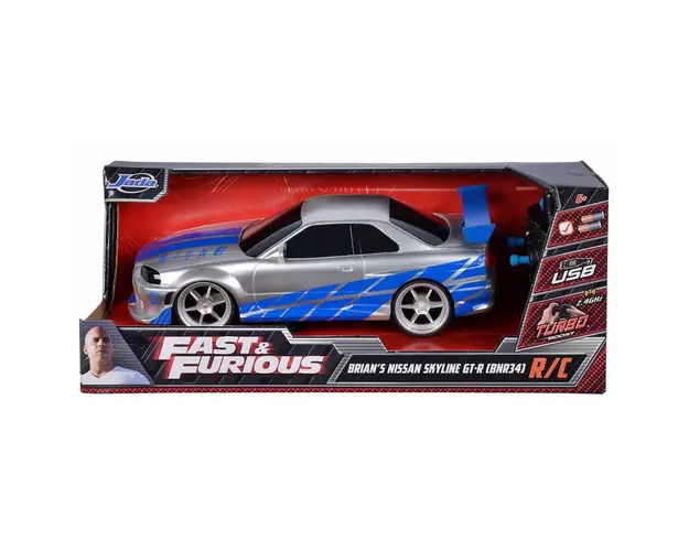 Masina cu telecomanda, Jada, Fast And Furious, Nissan Skyline GTR, 1:16