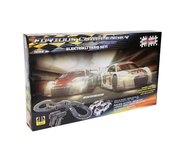 Pista de curse electrica cu 2 masinute, Hot Racing, Furious Challenger