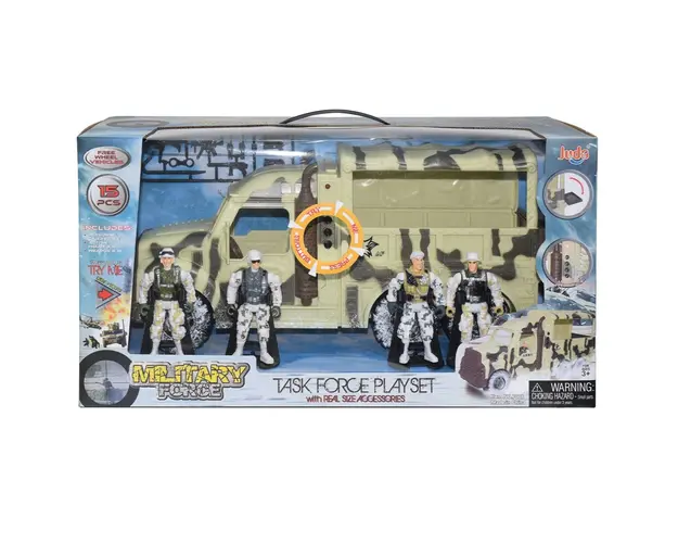 Set de joaca vehicul militar si 4 soldati, Hero Combat