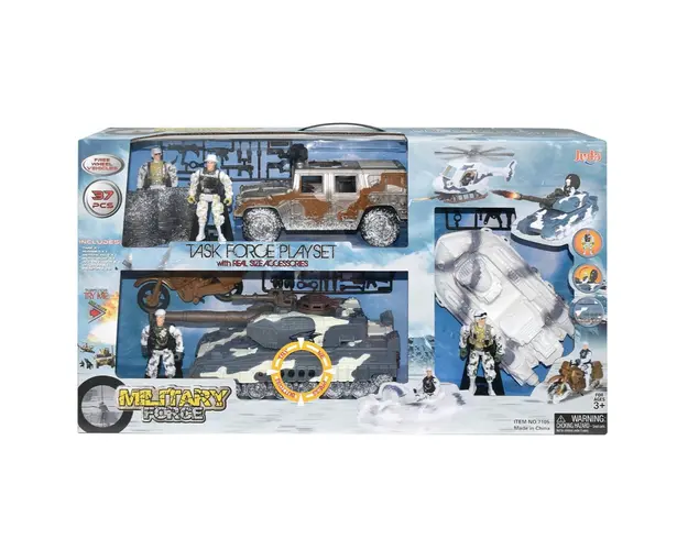 Set de vehicule militare pentru zapada, Hero Combat, 37 piese