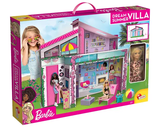 Set de joaca cu papusa, Lisciani, Casa de vara a lui Barbie