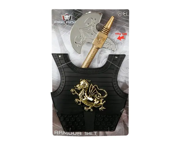 Set pentru cavaler, topor si armura cu lumini si sunete, Paladin