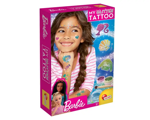 Set de tatuaje cu sclipici Lisciani, Barbie