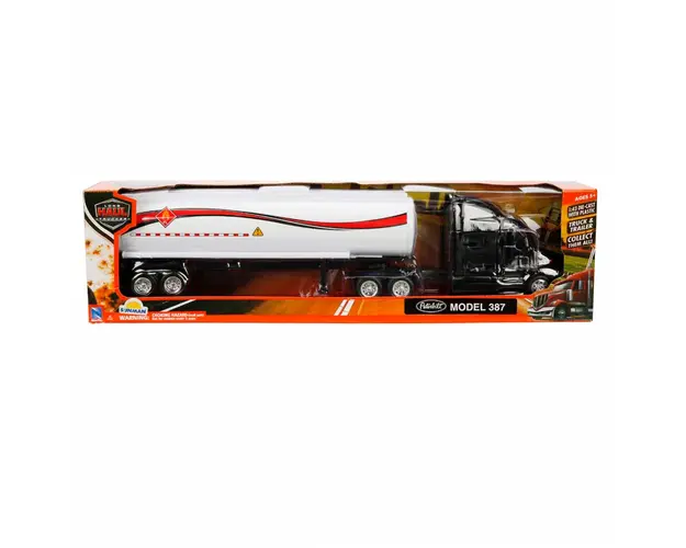 Camion din metal cu cisterna, New Ray, Peterbilt 387, 1:43