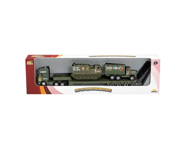 Set cu vehicule militare, Maxx Wheels, Tanc si Camion