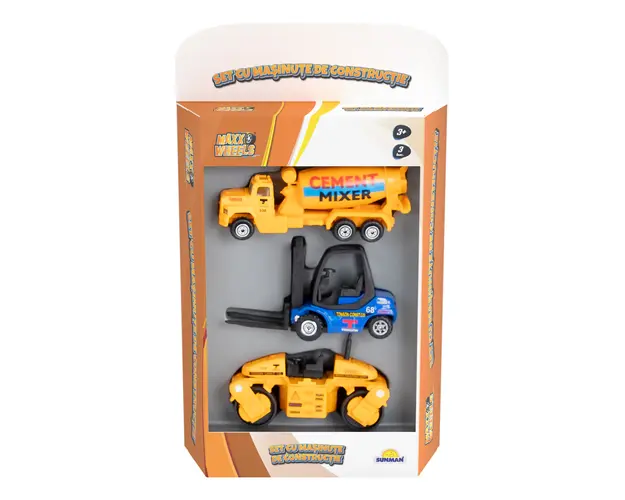 Set 3 masinute de constructie, Maxx Wheels