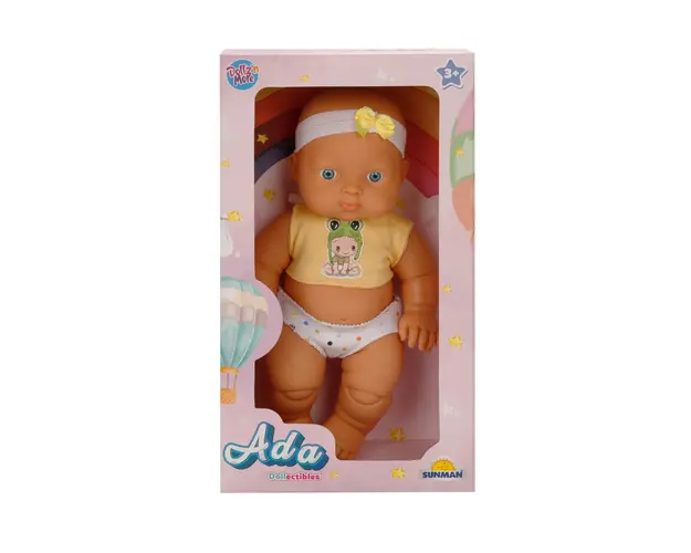 Papusa bebelus Ada, Dollz n More, galben, 23 cm
