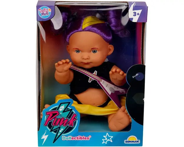 Papusa Bebelus, Dollz n More, Punk Nil, 23 cm, Mov