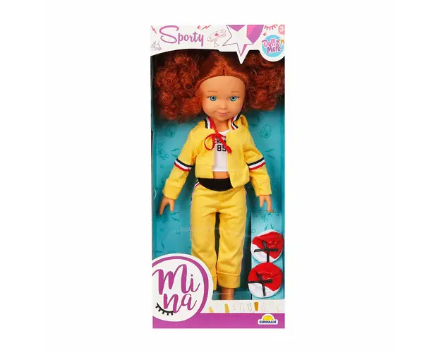 Papusa Mina sportiva, Dollz n More, 35 cm