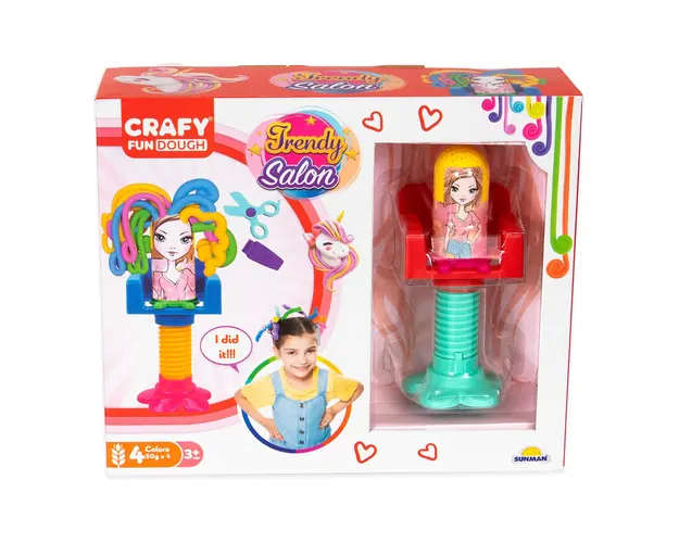 Set de coafat din plastilina, Crafy, 15 piese