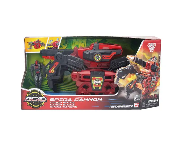 Set de joaca figurina cu vehicul de lupta si accesorii, ACID, Spida Cannon