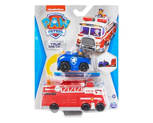 Set de joaca, masina de pompieri si figurina metalica, Paw Patrol
