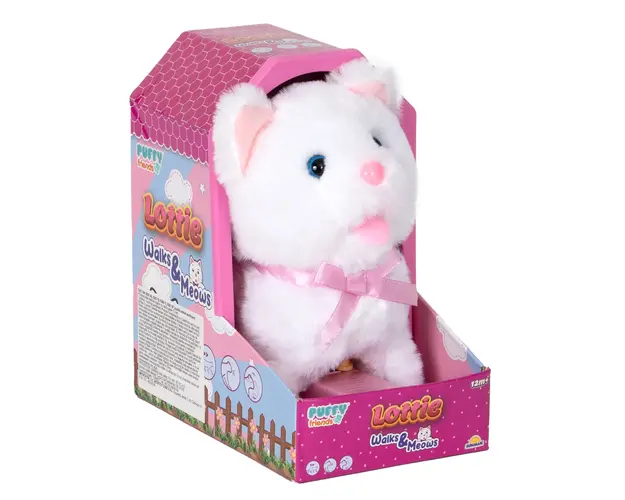 Jucarie de plus interactiva, pisicuta Lottie, Puffy Friends