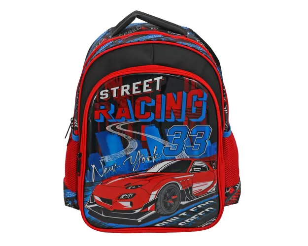 Ghiozdan cu 2 compartimente, Sun Design, Street Racing