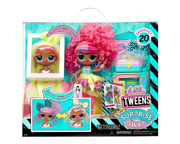 Papusa LOL Surprise Tweens Swap, Curls 2 Crimps Cora, 593263EUC