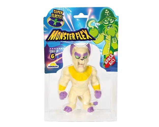 Figurina Monster Flex, Monstrulet care se intinde, S6, Mummy Cat