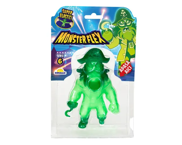 Figurina Monster Flex, Monstrulet care se intinde, S6, Phantom Pirate
