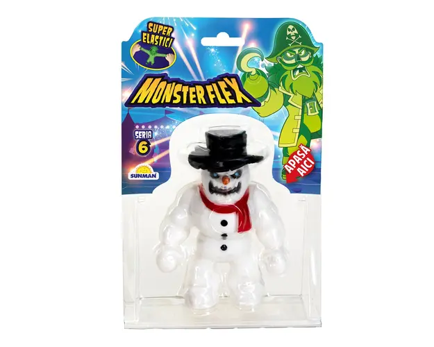 Figurina Monster Flex, Monstrulet care se intinde, S6, Snow Badman