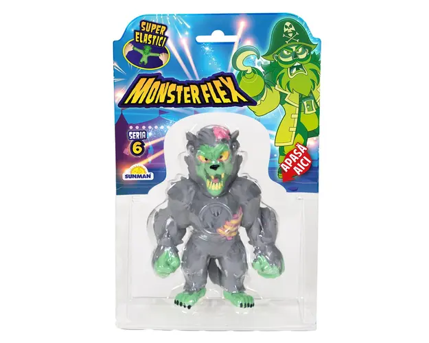 Figurina Monster Flex, Monstrulet care se intinde, S6, Zombie Werewolf