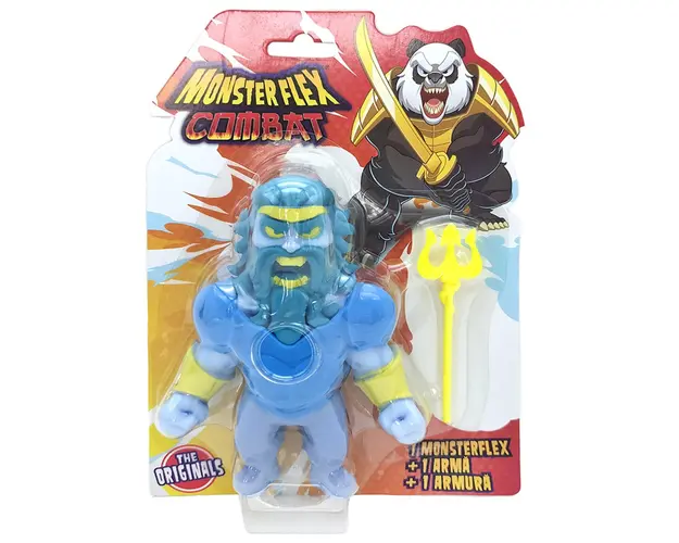 Figurina Monster Flex Combat, Monstrulet care se intinde, Neptune