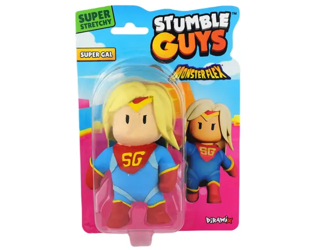 Figurina flexibila, Monster Flex, Stumble Guys, Super Gal