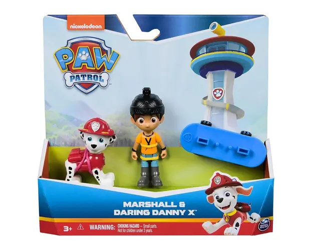 Set figurina si 2 animalute, Paw Patrol, Marshall si Daring Danny X, 20148171