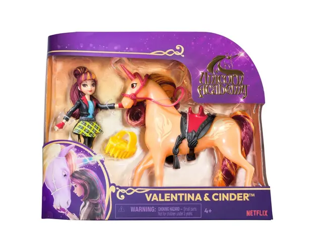 Set papusa Valentina si unicornul Cinder, Unicorn Academy, 20149008