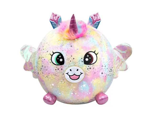 Jucarie de plus gonflabila, Biggies, Shiny Corns, Unicorn, Rainbow