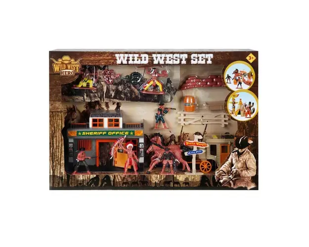 Set figurine, Wild West Hero, Cowboy si Indieni, Sheriff Office