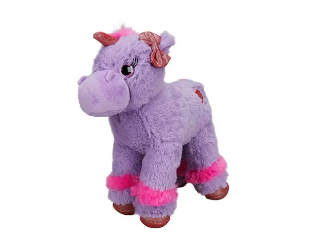 Unicorn de plus colorat, Puffy Friends, Mov, 28 cm