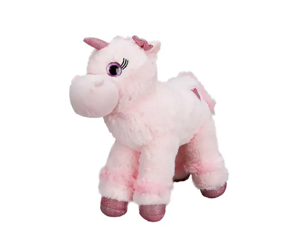 Unicorn de plus colorat, Puffy Friends, Roz deschis, 28 cm