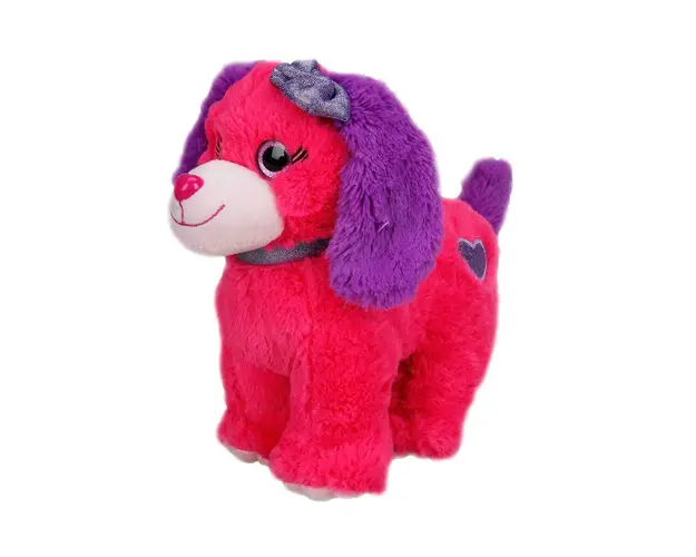 Caine de plus colorat, Puffy Friends, Roz inchis, 25 cm