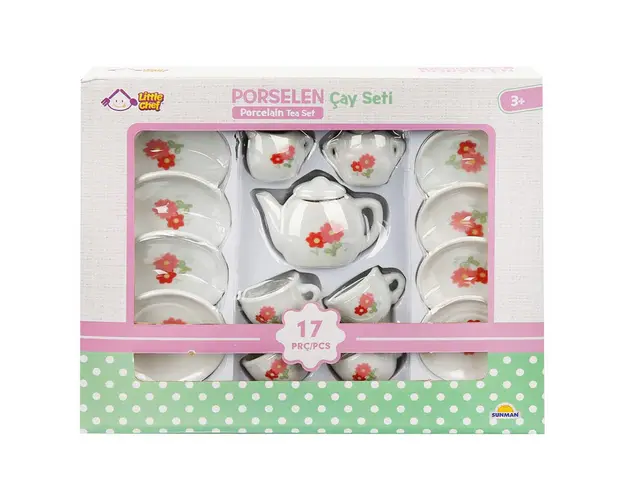 Set de ceai, din portelan, Little Chef, 17 piese