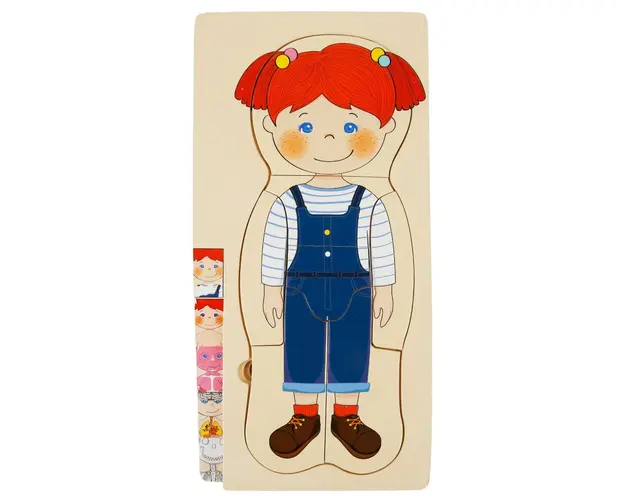 Puzzle din lemn, Woody, Corpul Uman 4 x 7 piese