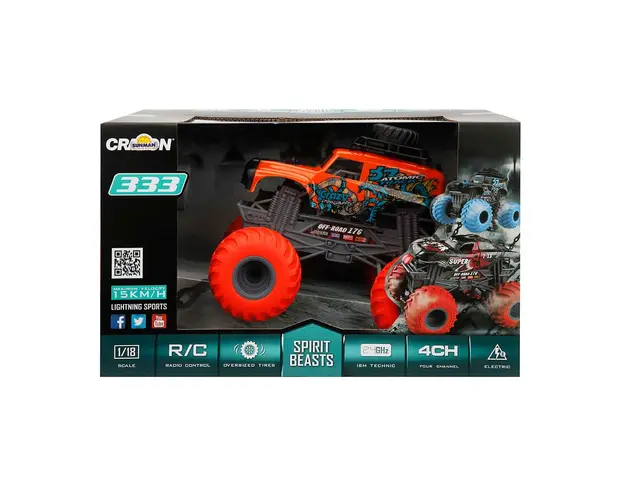 Masinuta cu telecomanda, Crazon, Spirit Beasts Beetle, Portocaliu, 1:18