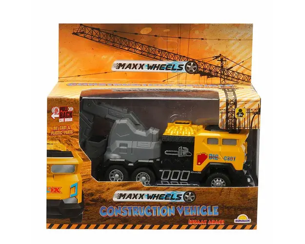 Vehicul de constructie cu excavator, Maxx Wheels, Galben