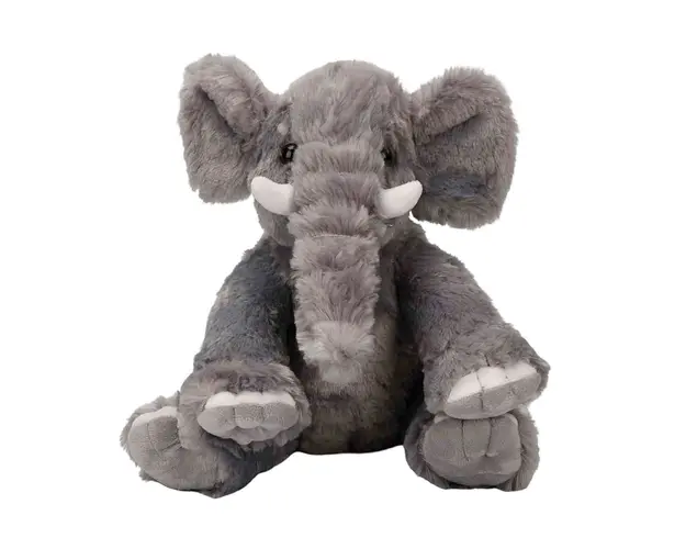 Jucarie de plus, Puffy Friends, Elefant, Gri, 30 cm