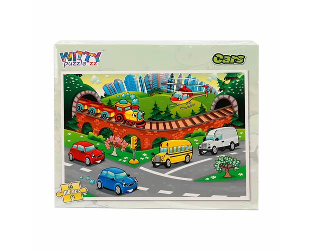 Puzzle Witty Puzzlezz, Masini, 100 piese